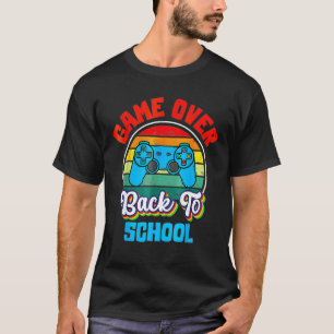 Back to School Game Over Teacher Student Controll T-Shirt
