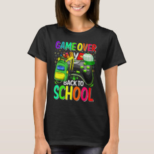 Back To School Game Over Teacher Student Controll T-Shirt