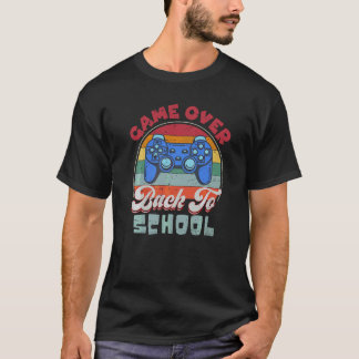 Back To School  Game Over Teacher Student Controll T-Shirt