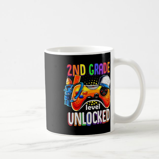 Back To School Gamepad 2nd Second Grade Level Unlo Coffee Mug (Right)