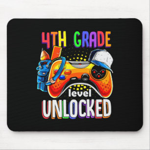 Back To School Gamepad 4th Fourth Grade Level Unlo Mouse Pad