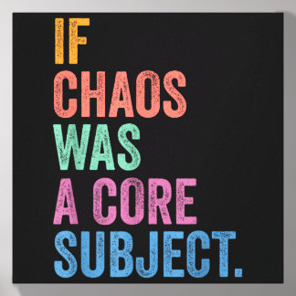 Back To School Gen Z Teacher F Chaos Was A Core Canvas Photo Tile
