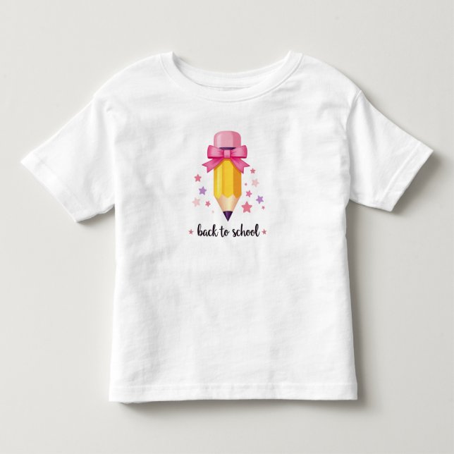 Back to School girl Shirt, Kindergarten,Pre-K Toddler T-shirt (Front)