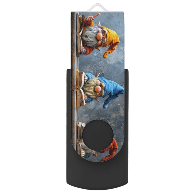 Back to School Gnomes Flash Drive (Back (Vertical))