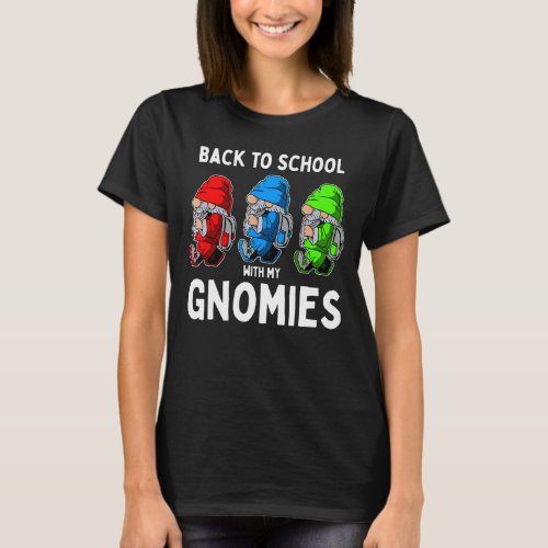 Back To School Gnomies   Cute First Day Of School  T_Shirt