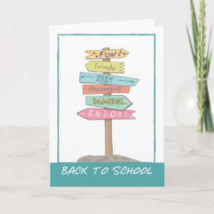 Back to School Good Luck Signs Card