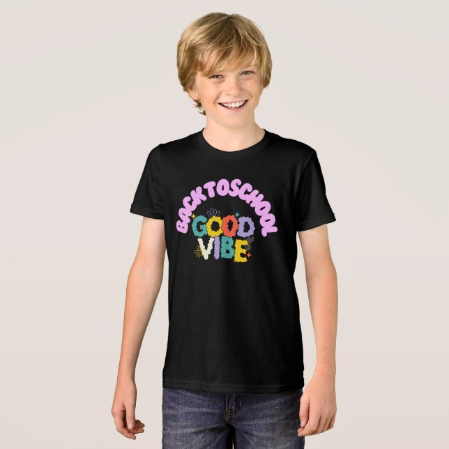 Back To School Good Vibe T-Shirt  Tri-Blend Shirt (Front Full)