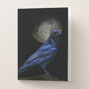 Back to School Gothic Pocket Folders with Raven
