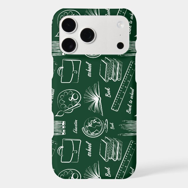 Back To School Green White  Case-Mate iPhone Case (Back)