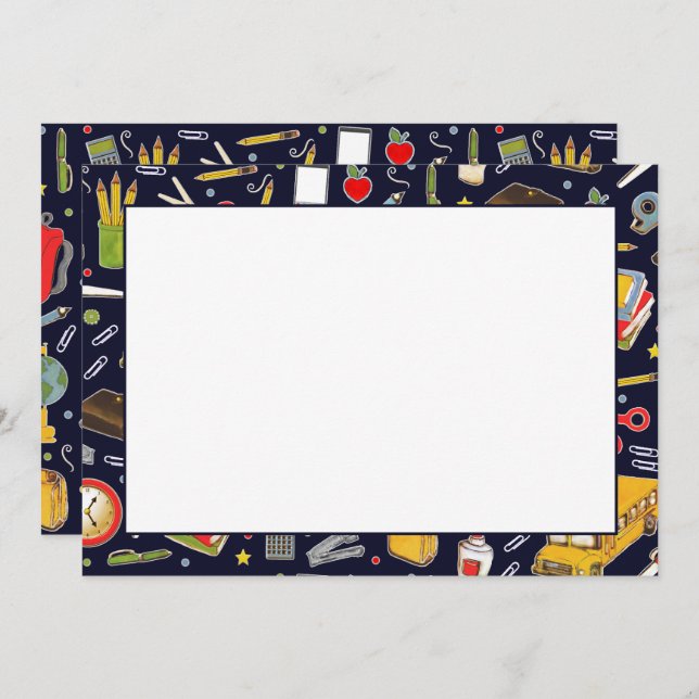 Back To School Greeting Card (Front/Back)