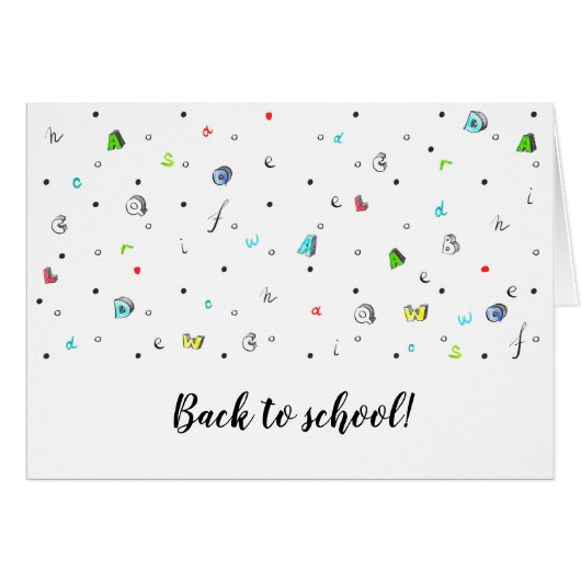 Back to school Greeting card. Cards (Front Horizontal)