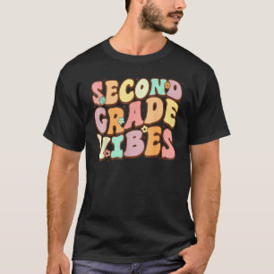 Back To School Groovy Second Grade Vibes 2nd Grade T-Shirt