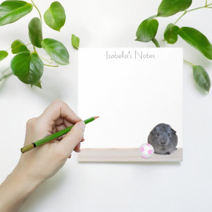 Back To School Guinea Pig Pink Soccer Ball Custom Notepad