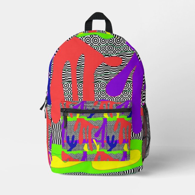 Back To School Hand Jive School Travel Hiking  Printed Backpack (Front)