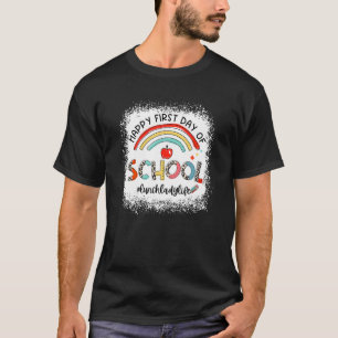 Back To School Happy Lunch Lady Life Leopard Rainb T-Shirt