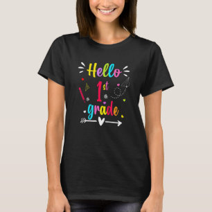 Back To School Hello 1st Grade First Day Teacher S T-Shirt