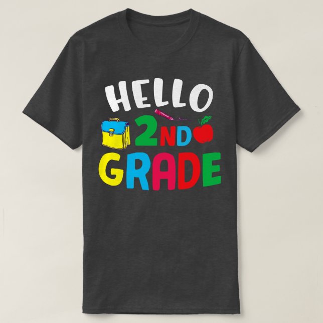 Back to school-hello 2nd grade T-Shirt (Design Front)