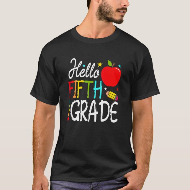 Back To School Hello Fifth Grade Team 5th Grade Te T-Shirt (Front)