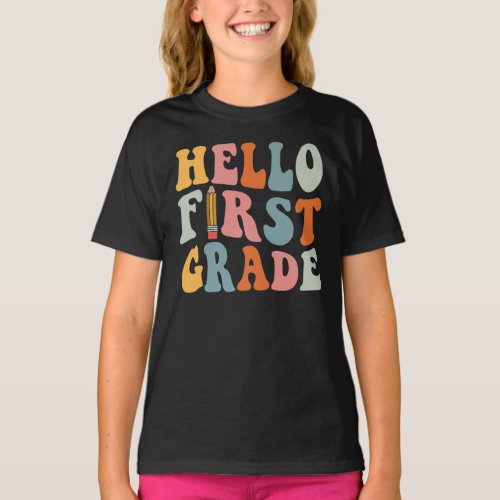 Back To School Hello First Grade T_Shirt