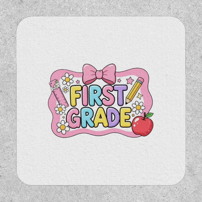 Back To School Hello First Grade Team 1st Grade Patch (Front)