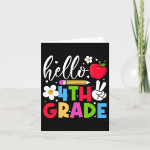 Back To School Hello Fourth Grade Team 4th Grade B Card