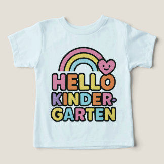 Back to School Hello Kindergarten Teacher Kids Toddler T-shirt