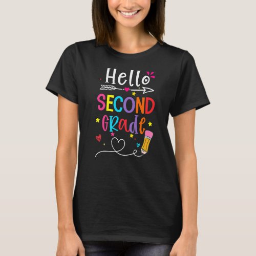 Back To School Hello Second Grade First Day Boy Gi T_Shirt