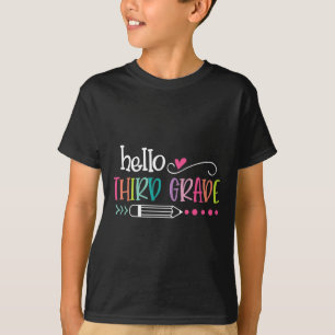 Back To School Hello Third 3rd Grade For Kids Boy T-Shirt