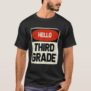 Back To School Hello Third 3rd Grade For Kids Boy T-Shirt