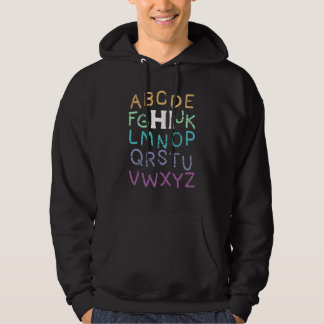 Back to School Hi Alphabet Letters Hoodie