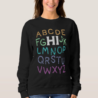 Back to School Hi Alphabet Letters Sweatshirt