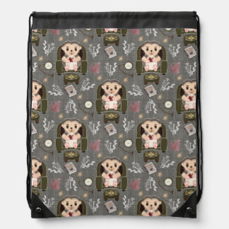Back to School / Holly the Hedgehog Drawstring Bag