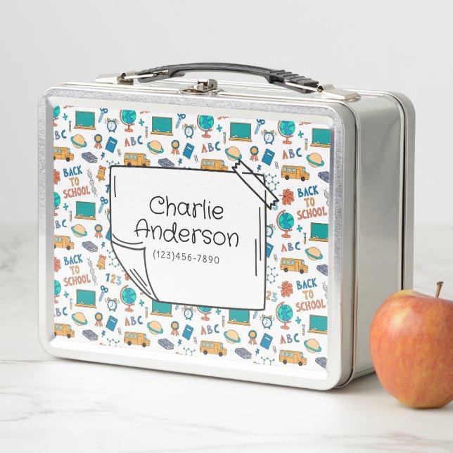 Back To School Icons Lunch Box (In Situ)