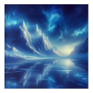 Back to School Icy Twilight Peaks Acrylic Print