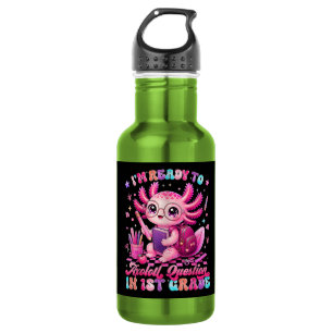 Back to School Im Ready to Axolotl Questions Stainless Steel Water Bottle