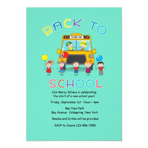 Back to School invitation | Zazzle