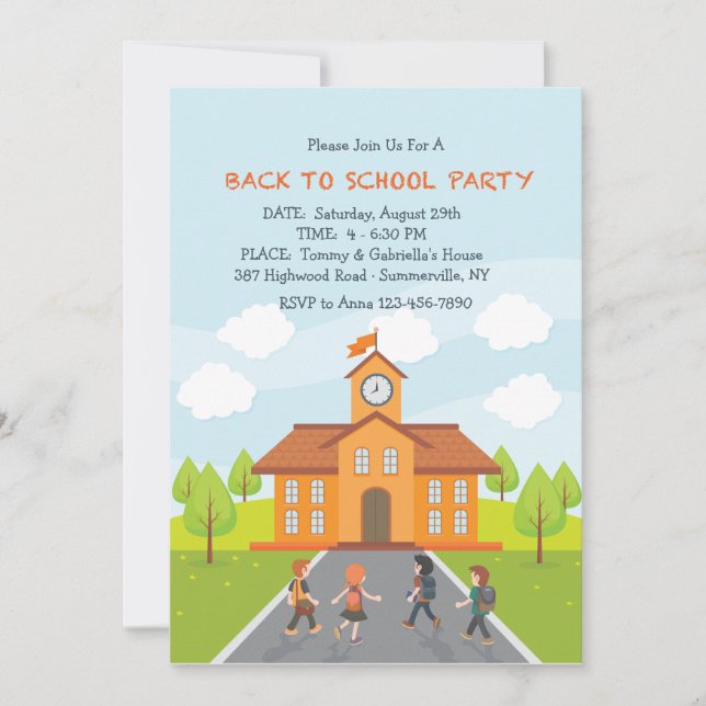 Back To School Invitation (Front)
