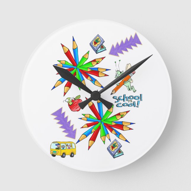 Back to School is Cool Teachers Clock (Front)