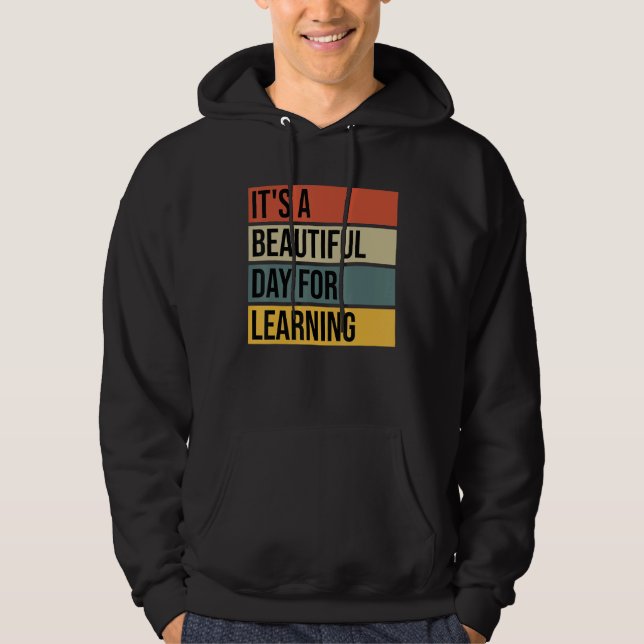Back To School It s A Beautiful Day For Learning V Hoodie (Front)
