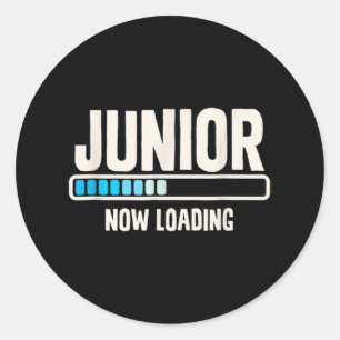 Back To School Junior 11th Grade Now Loading Classic Round Sticker