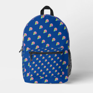 Back To School Kids Blue Ice Cream Printed Backpack