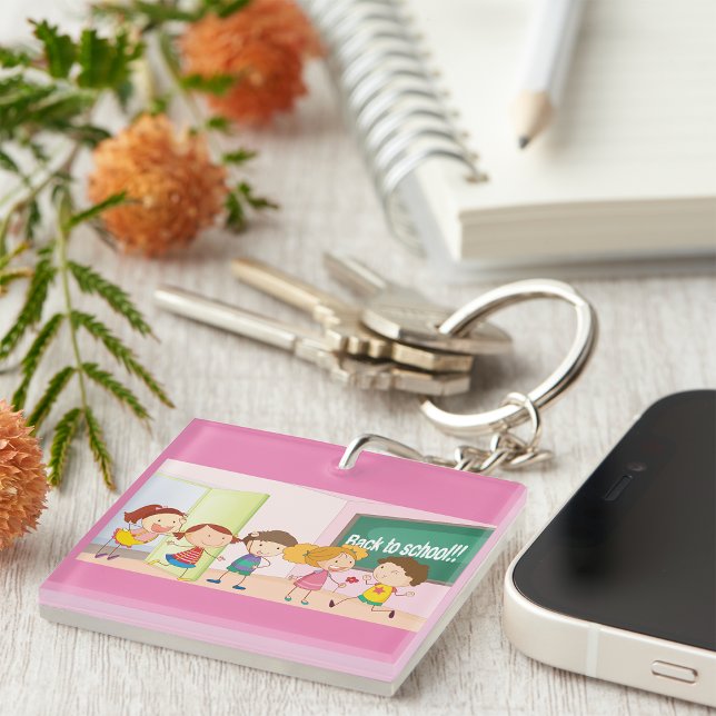 Back to School Kids Happy Children Learning Keychain (Creator Uploaded)