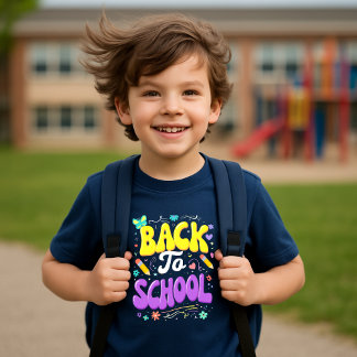 Back to School Kids’ T-Shirt – Cute & Colorful Tri-Blend Shirt