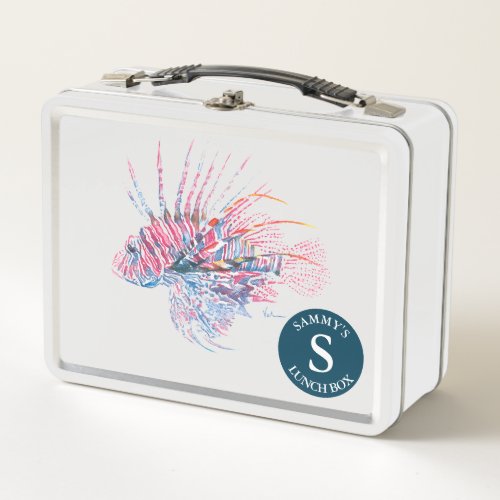 Back To School Kids Tropical Fish Metal Lunch Box
