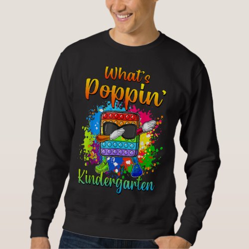 Back To School Kindergarten Dabbing Glasses Poppin Sweatshirt