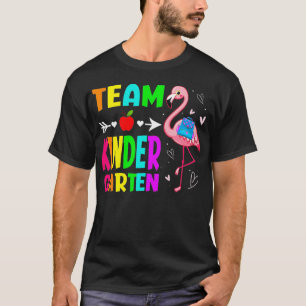 Back To School Kindergarten Flamingo Student Kids  T-Shirt