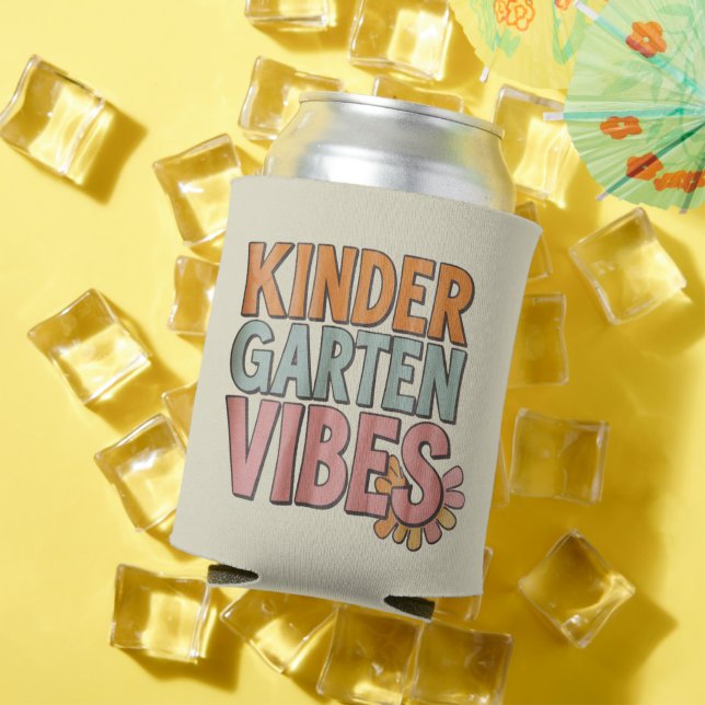 Back to School Kindergarten Pre K First Grade  Can Cooler (In Situ Summer)