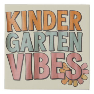 Back to School Kindergarten Pre K First Grade Faux Canvas Print
