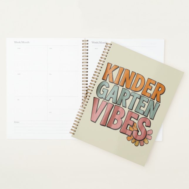 Back to School Kindergarten Pre K First Grade  Planner (Display)