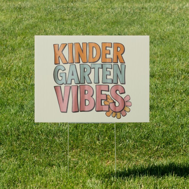 Back to School Kindergarten Pre K First Grade  Sign (Insitu)